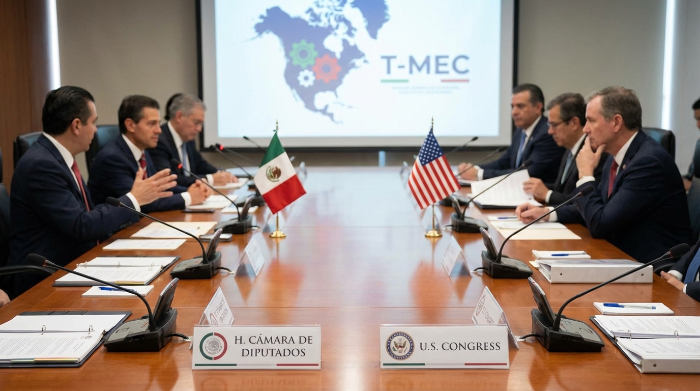 Legisladores de EU se reúnen con diputados mexicanos en marco de renegociación del T-MEC