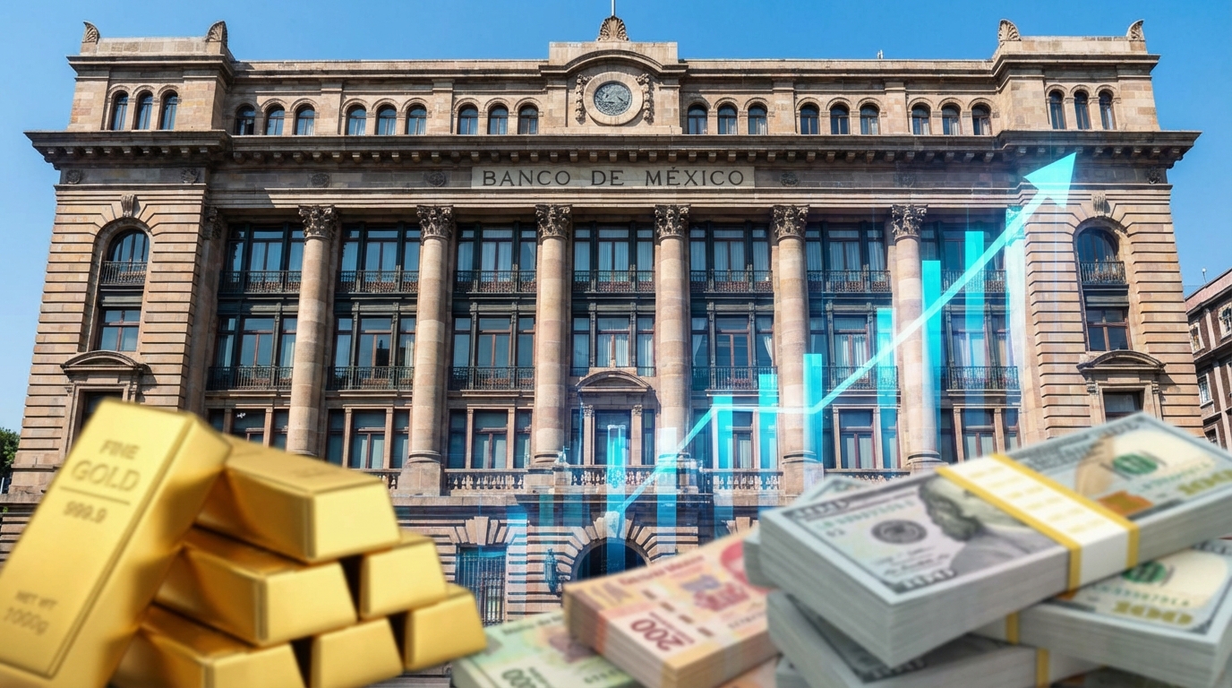 Banxico registra acumulación histórica de reservas internacionales