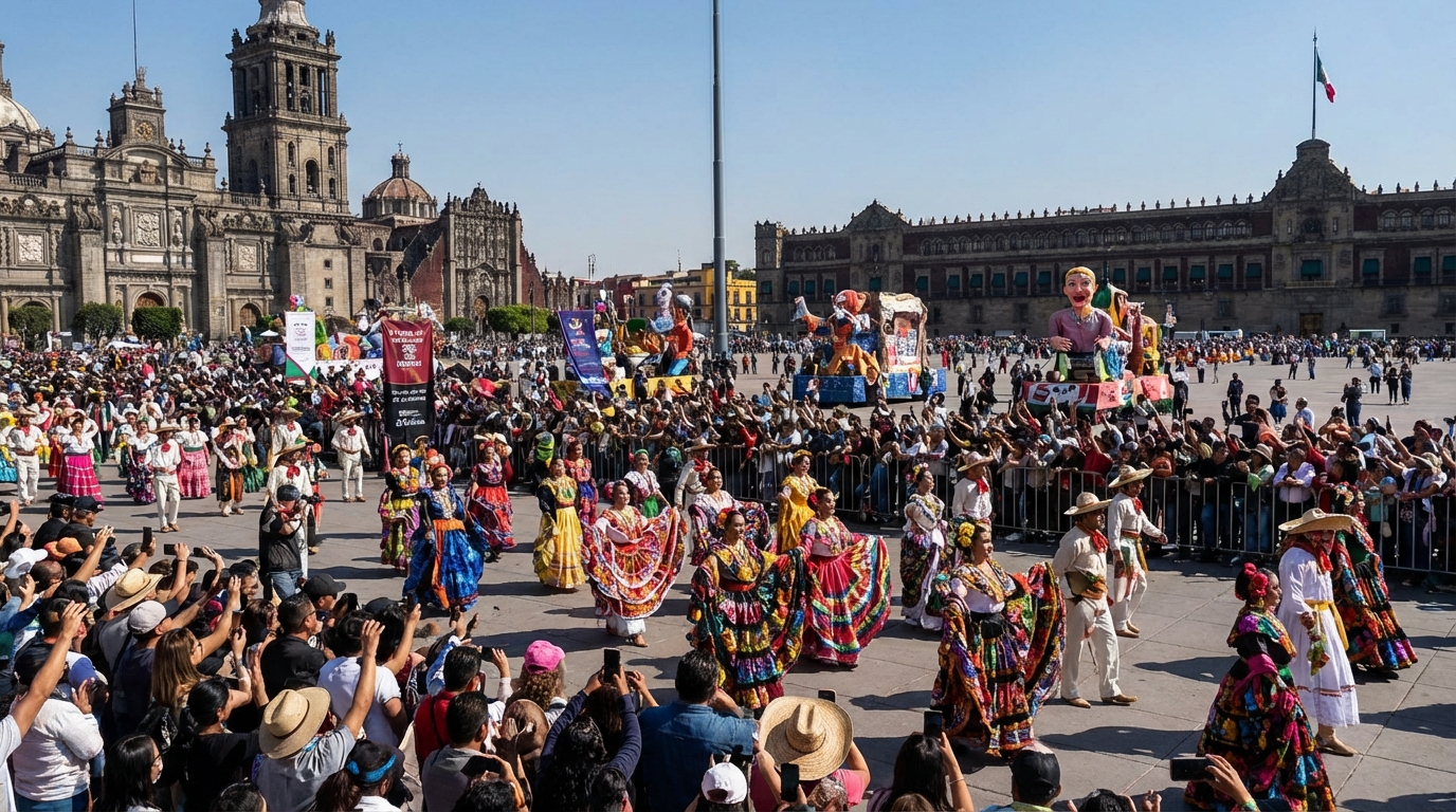 Inicia el Carnaval de los Carnavales 2026 con desfile en el Zócalo de CDMX
