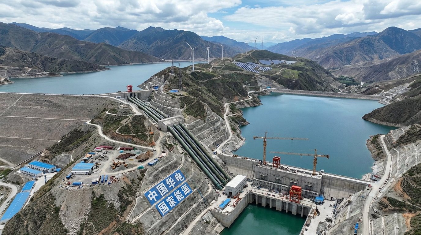 China construye embalses masivos para almacenar energía renovable y reducir dependencia de Irán