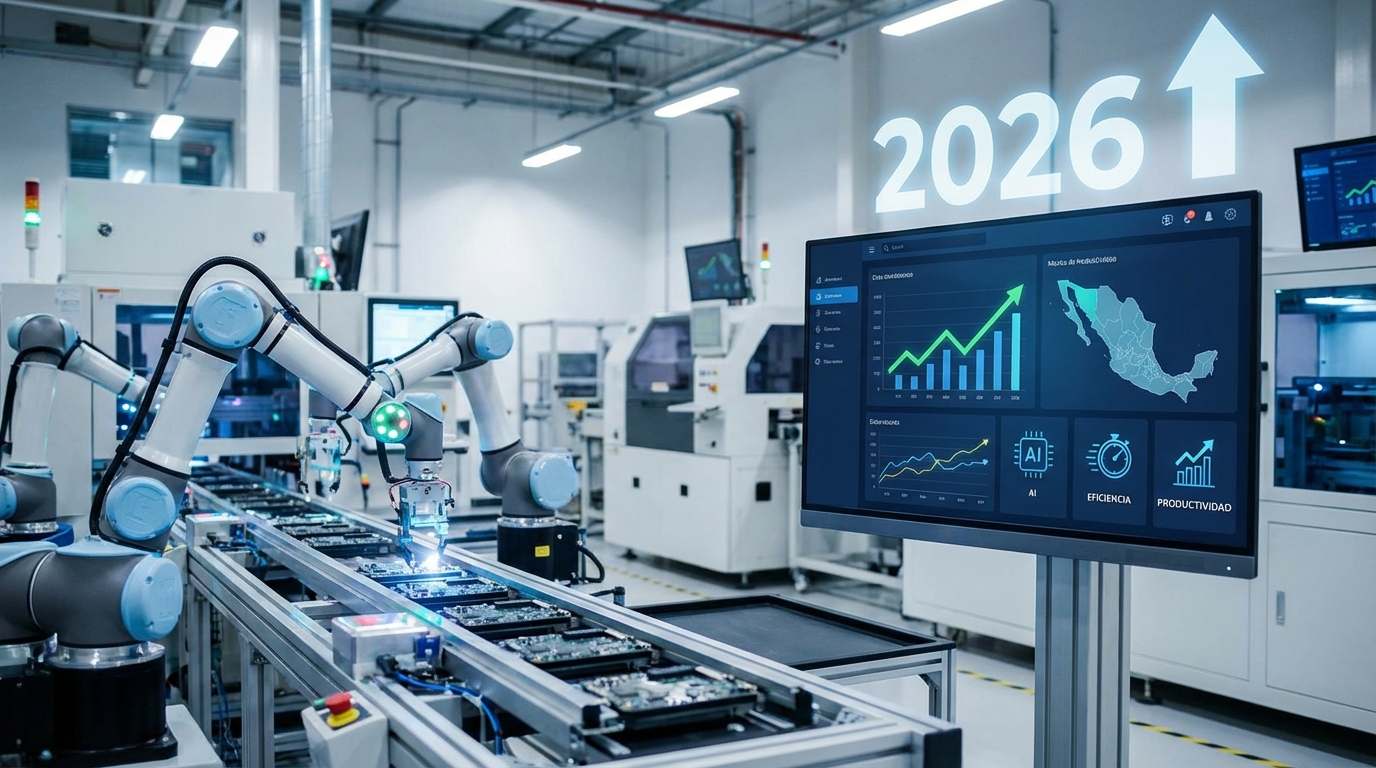 Inteligencia artificial industrial acelera competitividad manufacturera mexicana hacia 2026