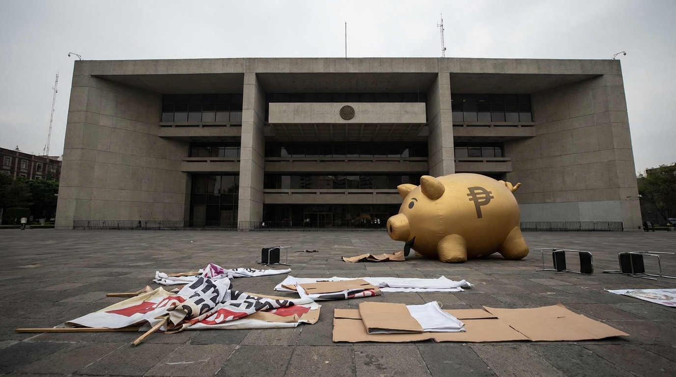 Protestas en Cámara de Diputados exigen fin a pensiones doradas de Jaime Núñez