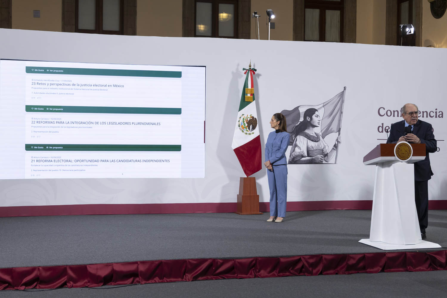Sheinbaum impulsa foros para la Reforma Electoral en su Mañanera del lunes