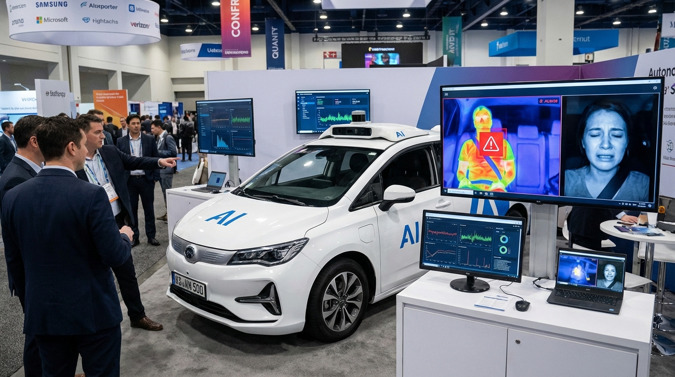 Taxi autónomo con IA detecta pasajeros enfermos y en peligro en MWC 2026
