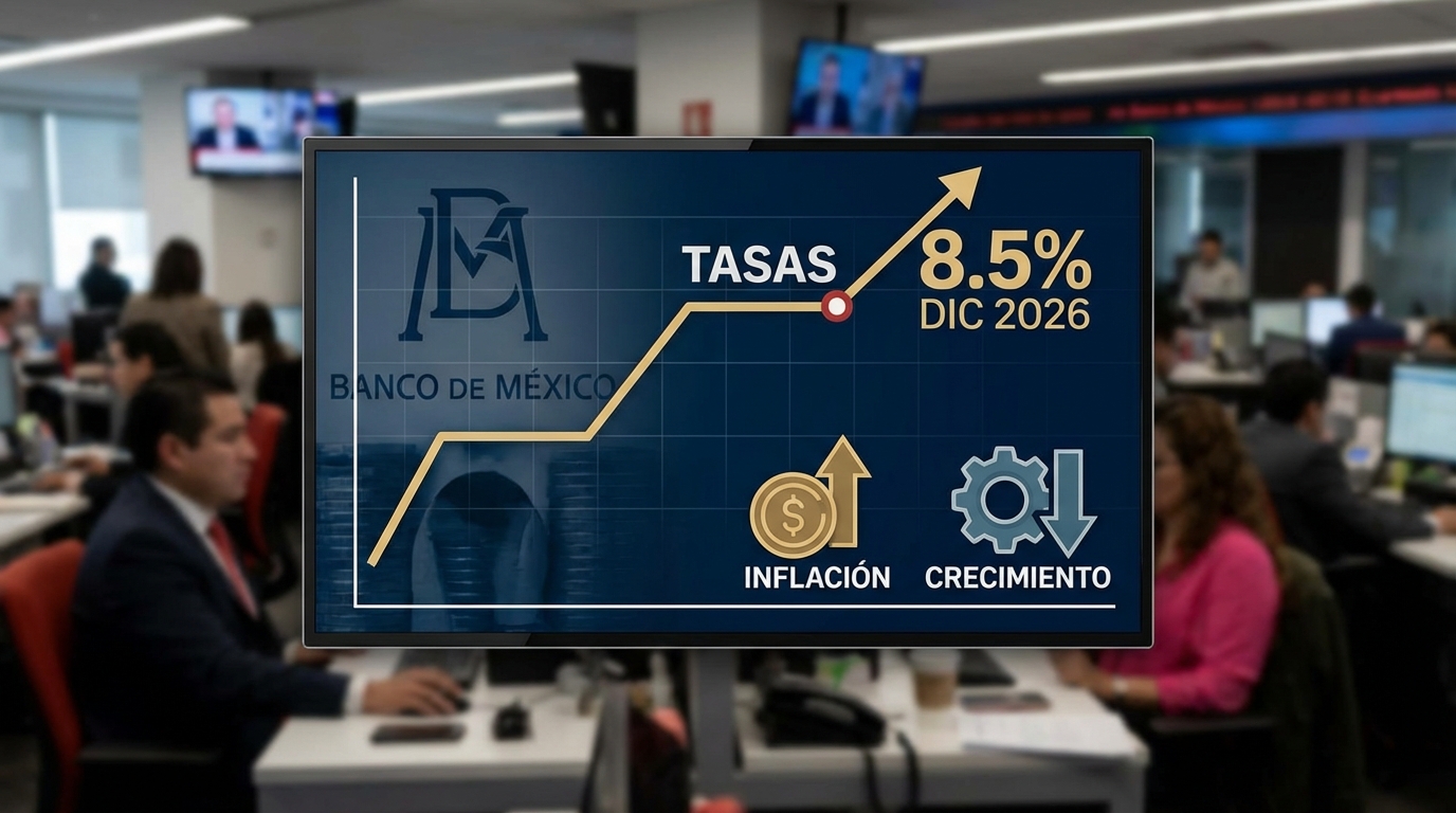 Banxico prevé tasas de interés altas hasta finales de 2026 por cautela ante inflación y volatilidad
