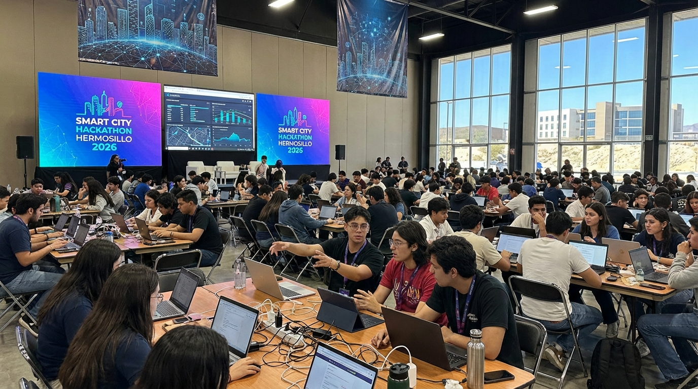 Récord de 234 estudiantes en Smart City Hackathon 2026 posiciona a Hermosillo como referente en innovación urbana de México
