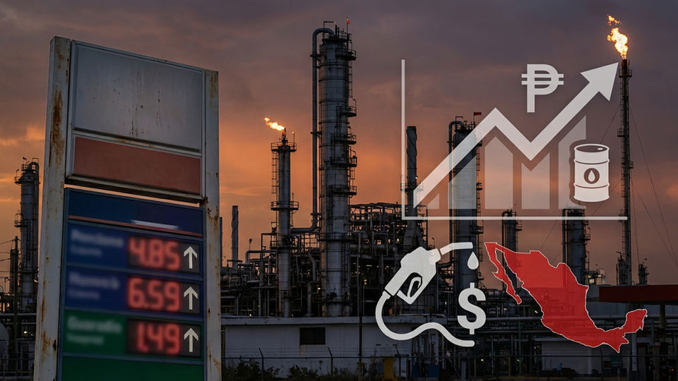 Las fluctuaciones en precios internacionales del crudo generan presiones inflacionarias sobre combustibles y derivados en el mercado mexicano.  