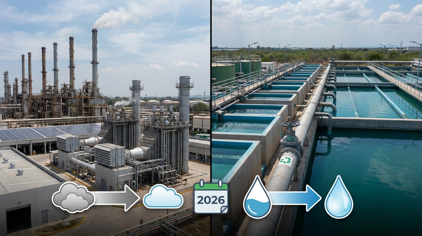 Pemex establece metas ambientales para 2026: reducir emisiones de electricidad y elevar reuso de agua