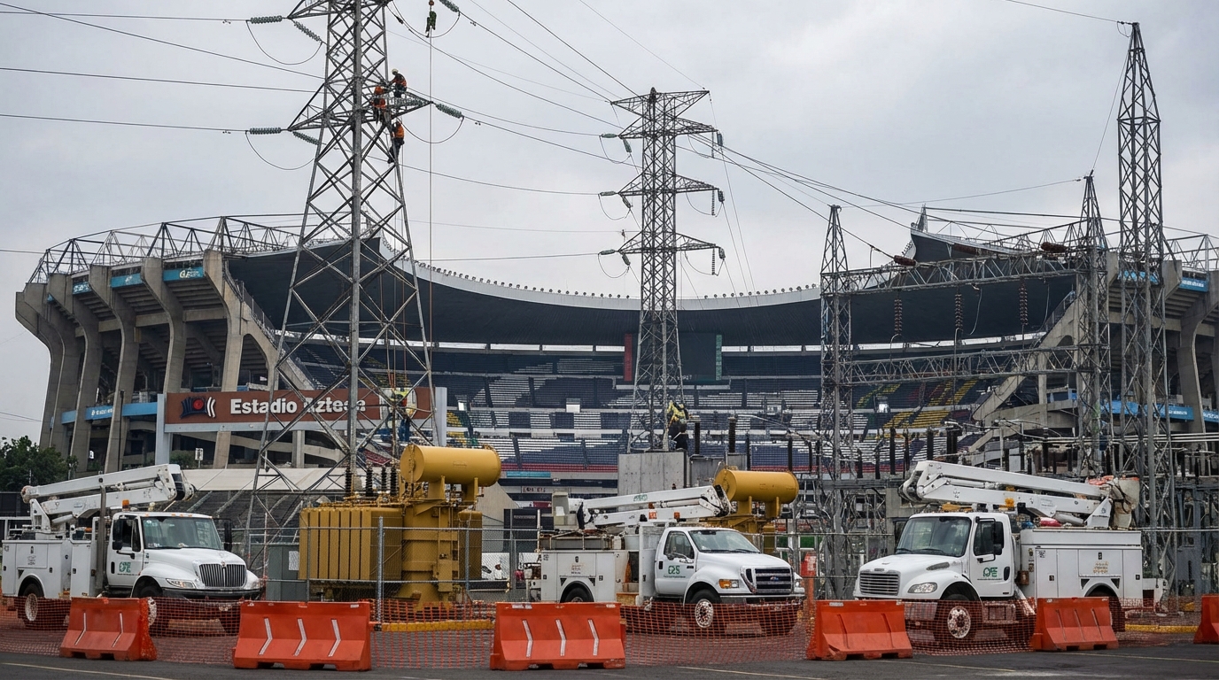 CFE refuerza red eléctrica del Estadio Ciudad de México para Mundial 2026