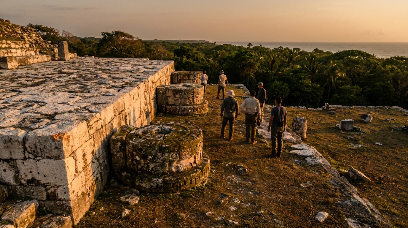 INAH halla plataforma prehispánica de 1,400 años con rasgos mayas únicos en Veracruz