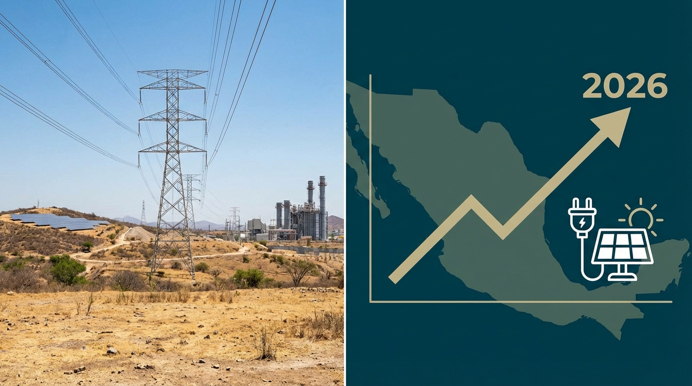 Sector eléctrico de México encara retos de suministro en 2026 con oportunidades en energías limpias