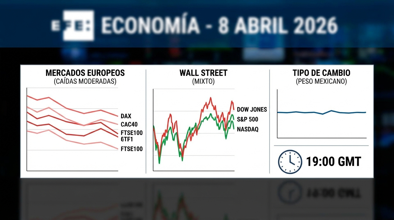 Temas clave de EFE Economía del 8 de abril de 2026 reflejan volatilidad moderada en mercados globales con efectos en México