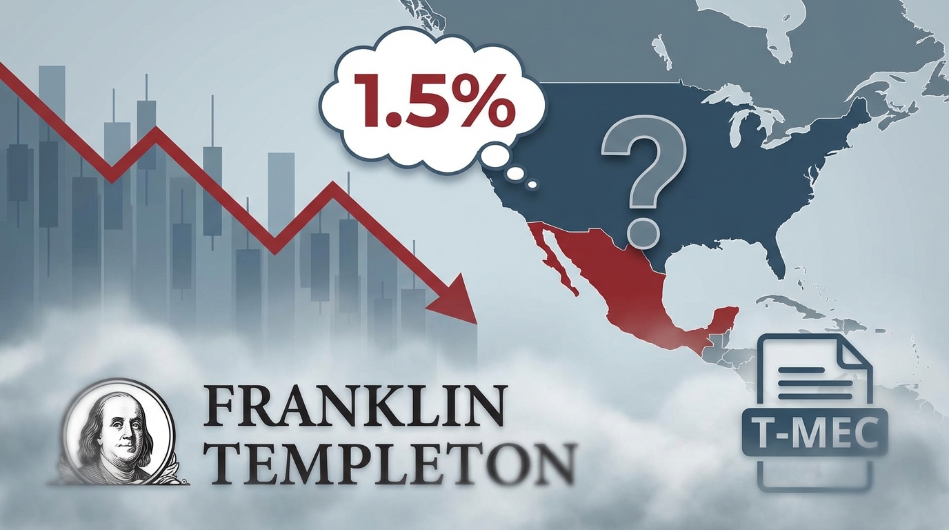 Franklin Templeton proyecta PIB mexicano de 1.5% en 2026 con T-MEC como principal riesgo