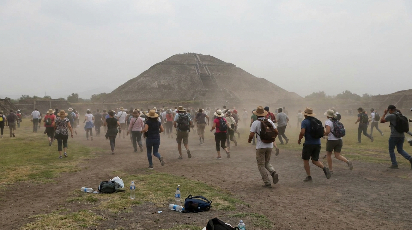 Nuevos videos revelan pánico en tiroteo en Pirámides de Teotihuacán