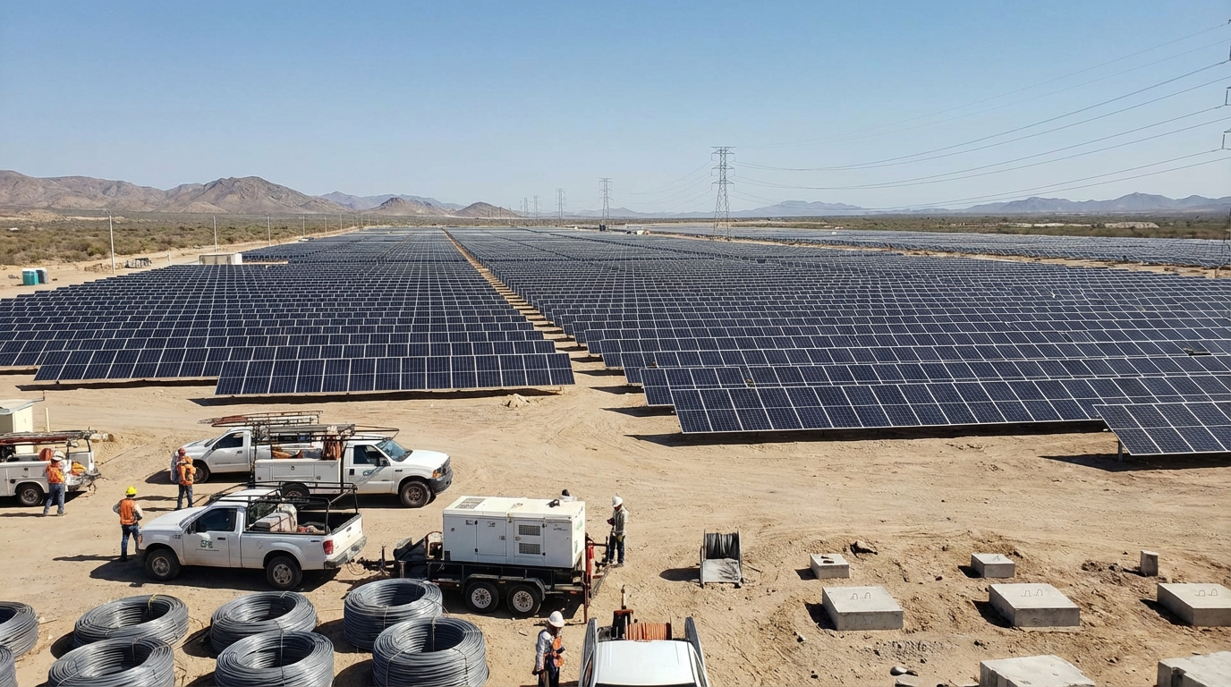 CFE anuncia inversión en parque solar en el norte de México para 2026