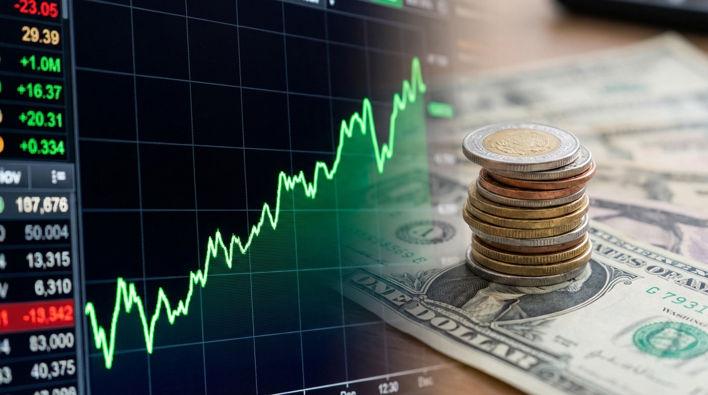 Peso mexicano toca nuevo máximo de 16 meses frente al dólar al cierre del 15 de diciembre de 2025
