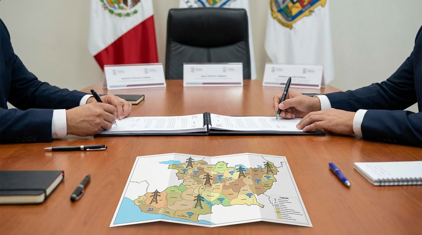 CFE y Sener firman convenio con Michoacán para universalizar energía eléctrica e internet en todo el estado