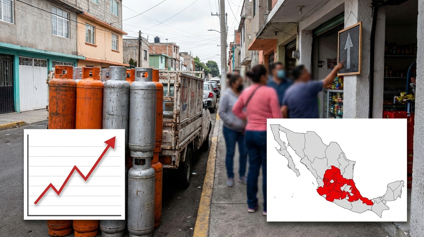 Precios del gas LP suben en México del 22 al 28 de marzo de 2026