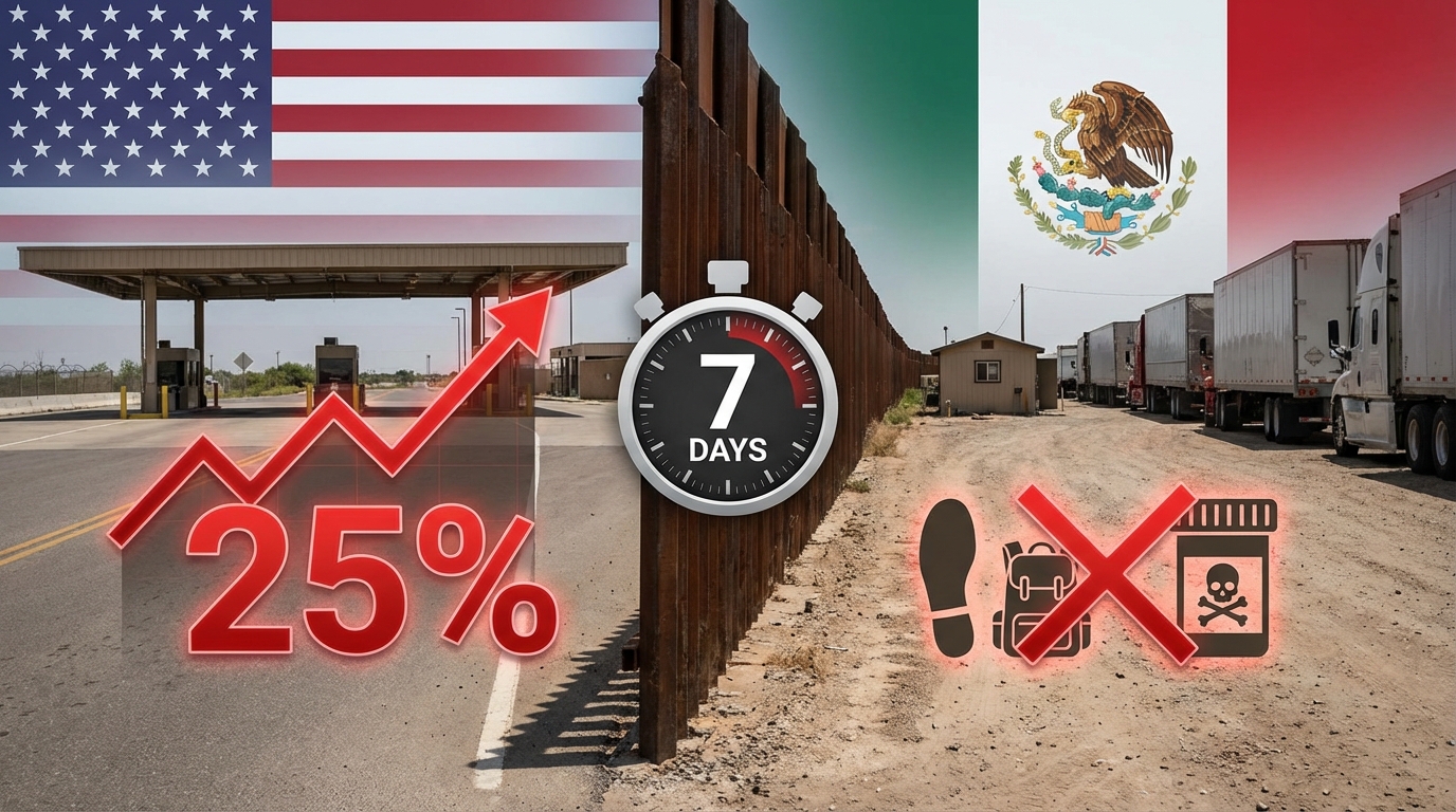 Trump amenaza con aranceles del 25% a México por migración y fentanilo