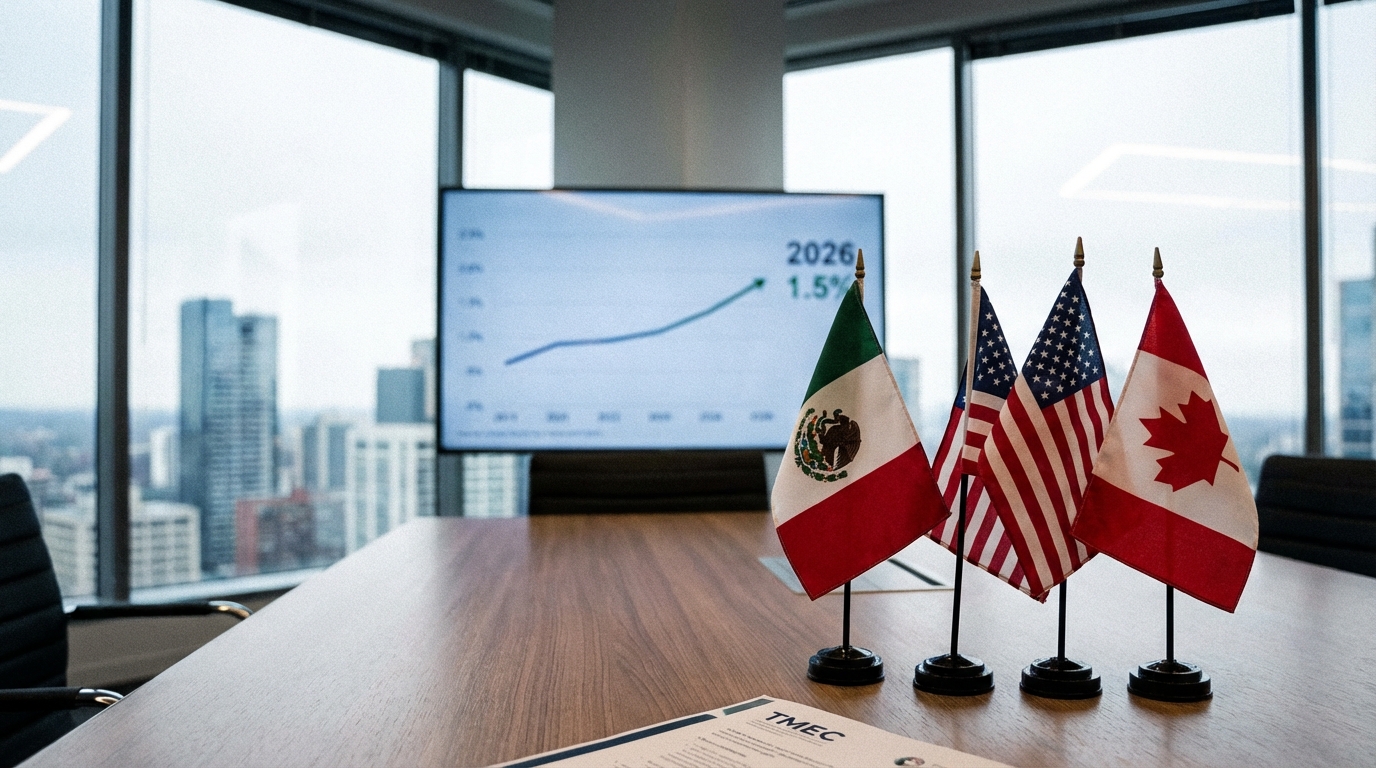 Expertos proyectan crecimiento del PIB mexicano de hasta 1.5% en 2026, con el TMEC como eje central