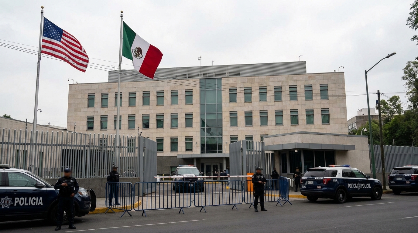 Embajada de EU emite alerta por operaciones de seguridad en su misión diplomática en México el 22 de febrero de 2026