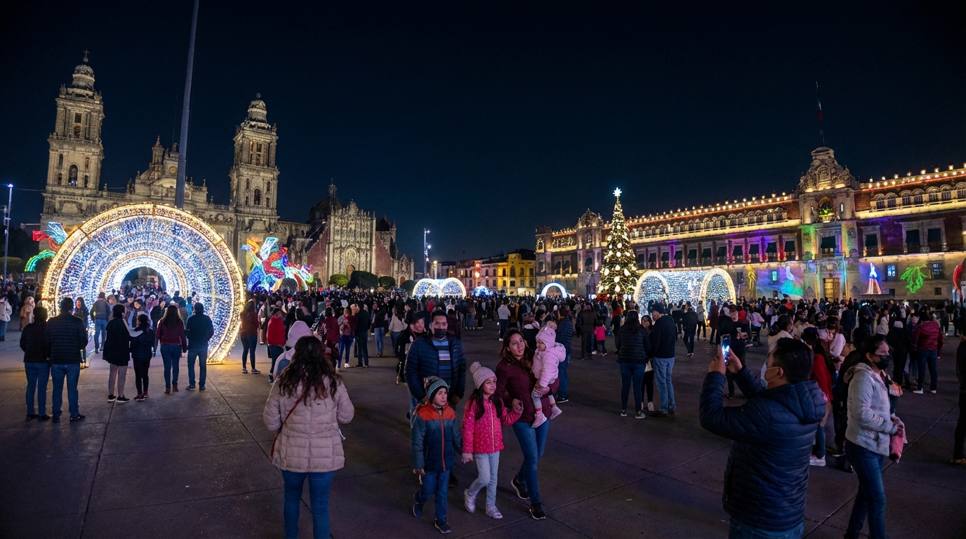 Festival Luces de Invierno 2025 regresa al Zócalo de CDMX con espectáculos gratuitos de diciembre a enero
