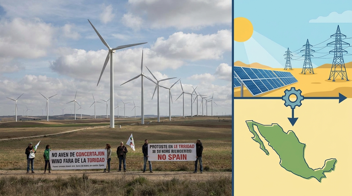 España advierte sobre obstáculos en la transición justa a renovables: implicaciones para la estrategia energética mexicana