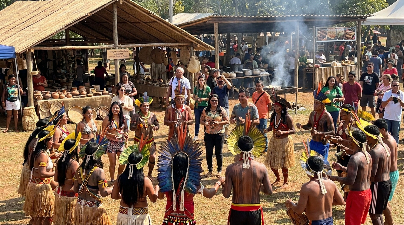 Festival de Cultura Indígena en Brasil congrega tradiciones ancestrales en Campo Grande