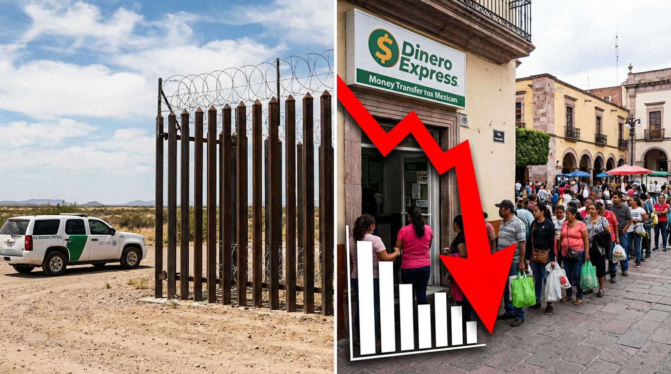 Remesas a México caen 46% en 2025 por políticas migratorias de Trump