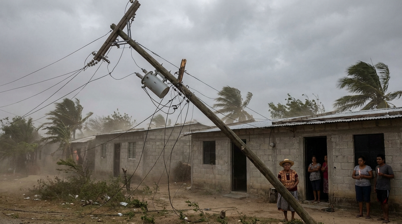 Poblaciones del Istmo de Oaxaca acumulan días sin luz por vientos del Frente Frío 30