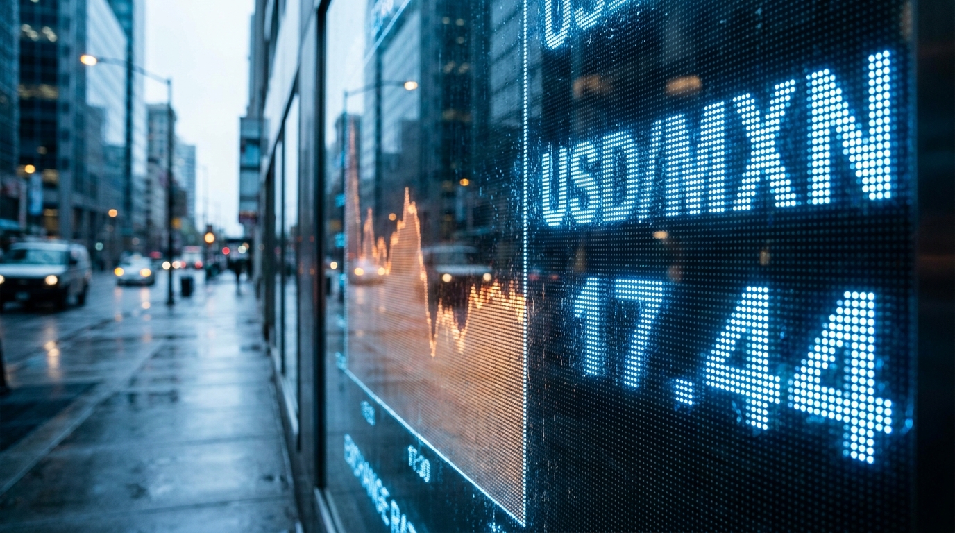 El peso se aprecia 0.48% y el dólar cotiza alrededor de 17.44 este martes