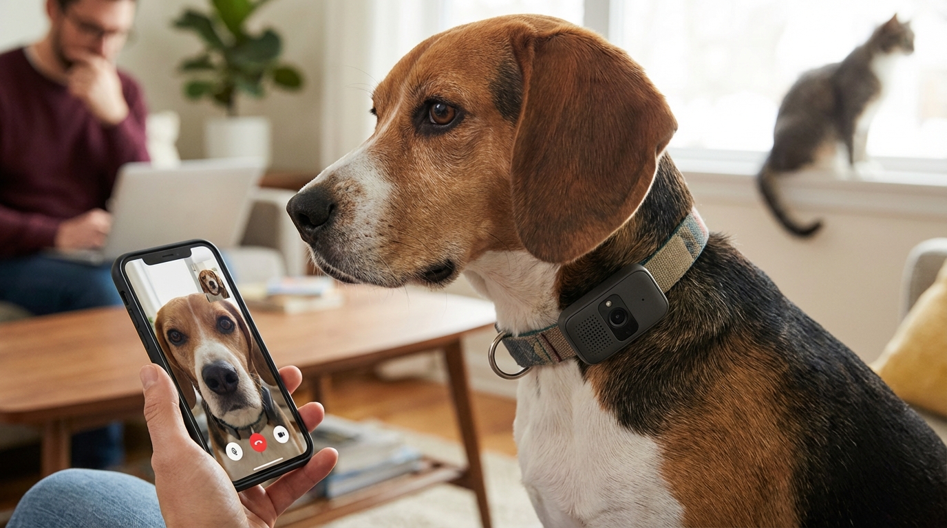 PetPhone permite comunicación remota con mascotas mediante un dispositivo portátil en su collar.