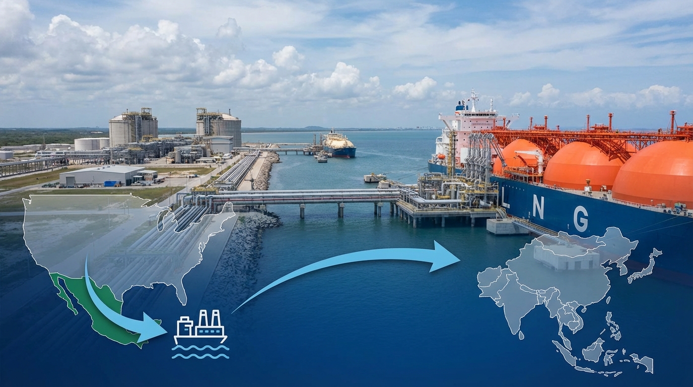 México evalúa reexportar gas natural estadounidense a Asia para captar ingresos fiscales
