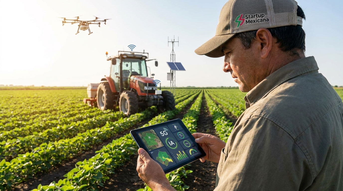 Startup mexicana integra 5G e IA en la agricultura del Bajío