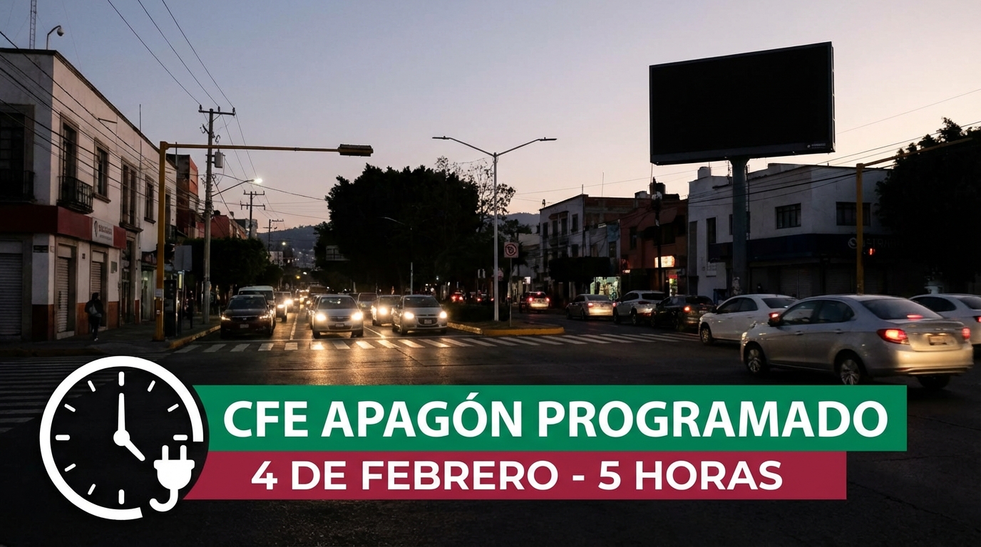 CFE confirma apagón de más de 5 horas en Morelos el 4 de febrero