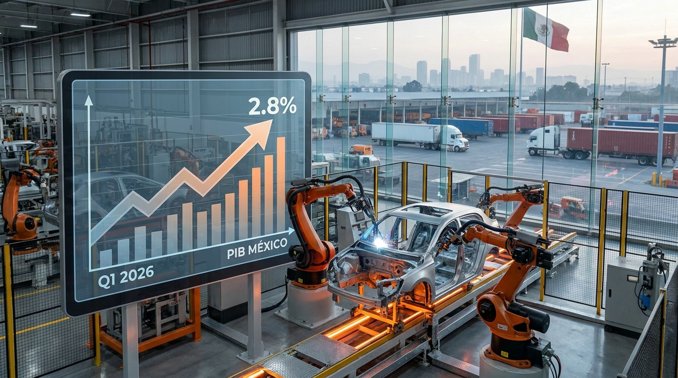 Proyectan crecimiento del PIB mexicano en primer trimestre de 2026 impulsado por manufactura