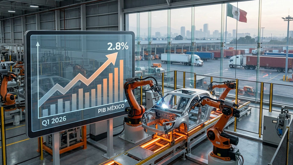 Proyectan crecimiento del PIB mexicano en primer trimestre de 2026 impulsado por manufactura