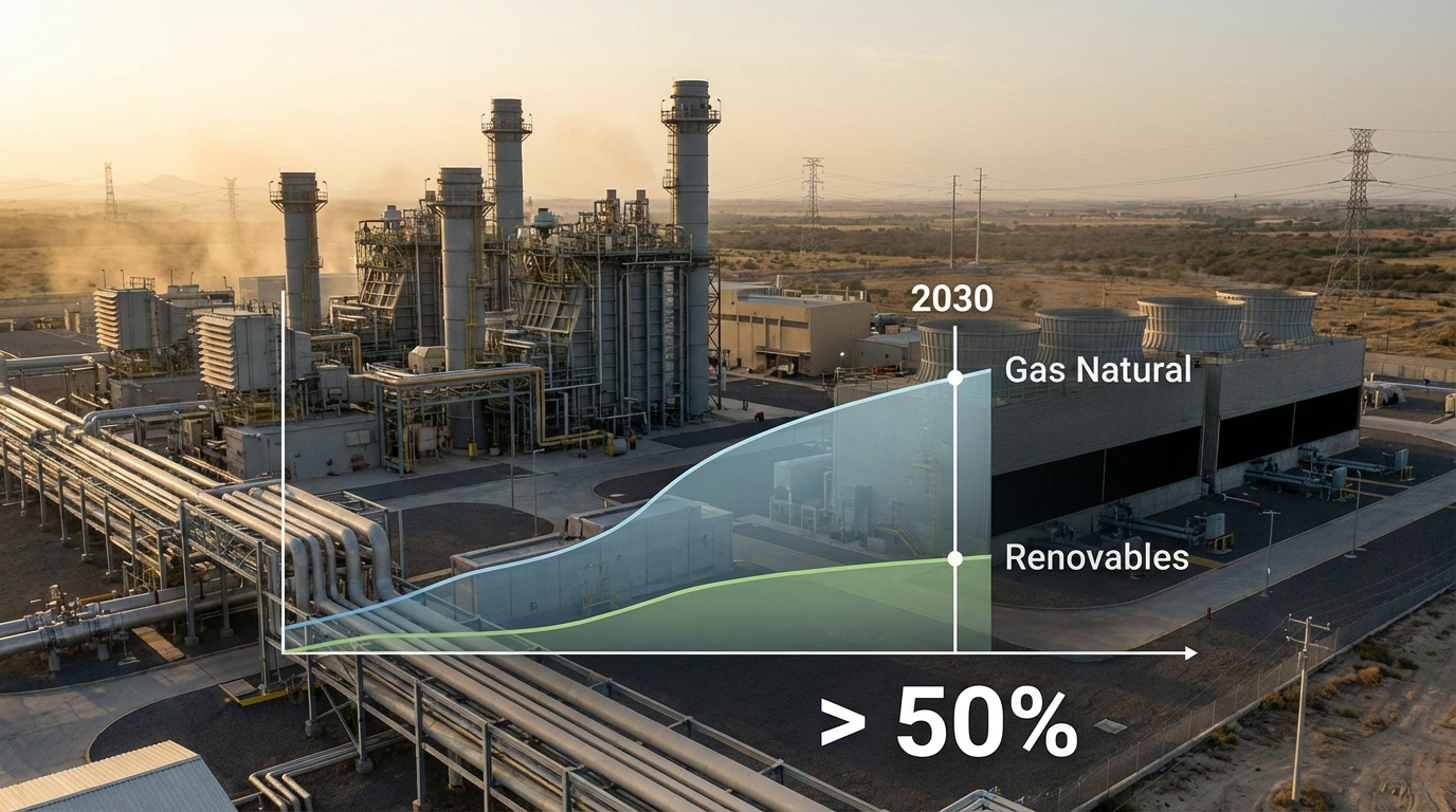 México mantendrá dependencia del gas natural en generación eléctrica hasta al menos 2030