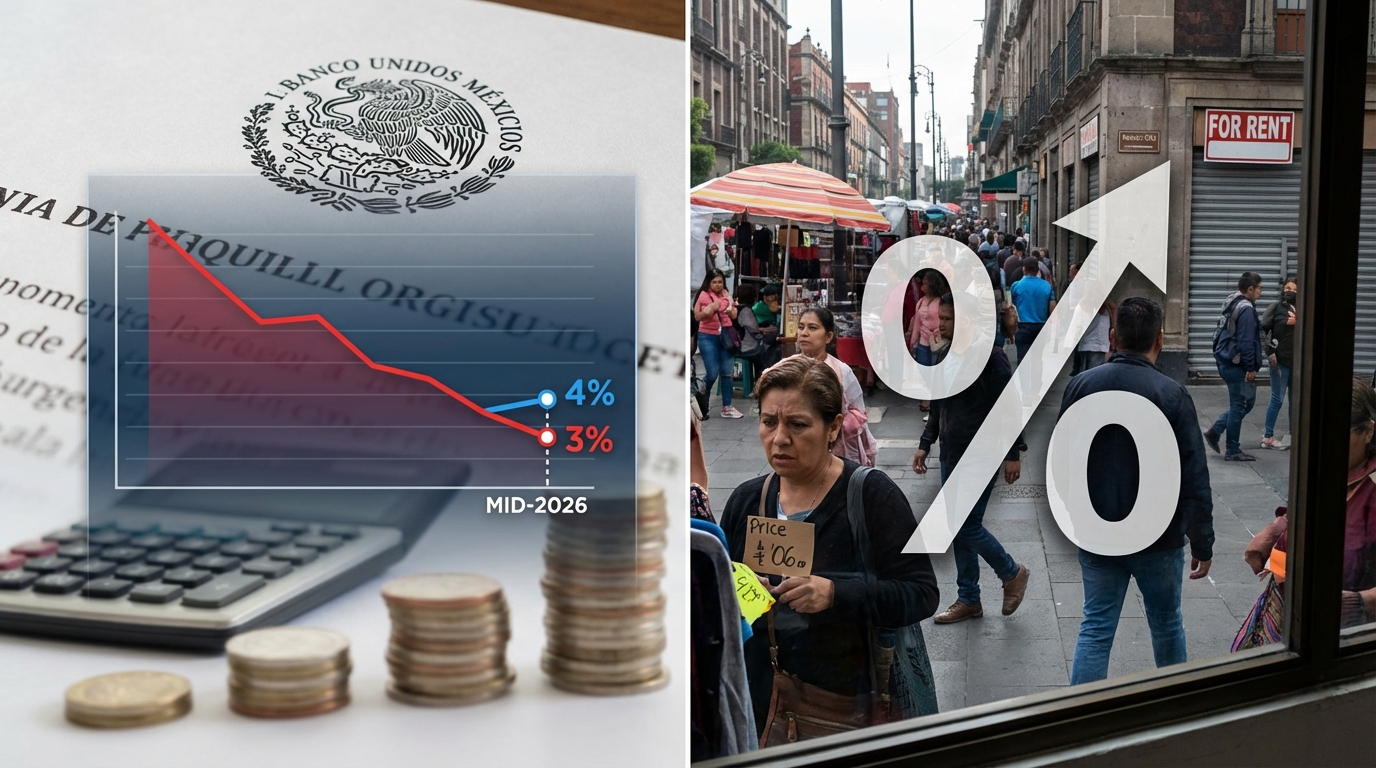 Banxico proyecta inflación al 3% para mediados de 2026, pese a consenso en 4%