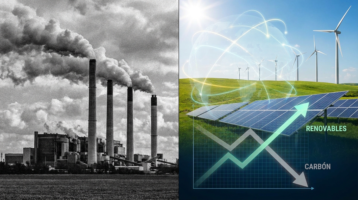Renovables superan al carbón en producción eléctrica mundial por primera vez en un siglo