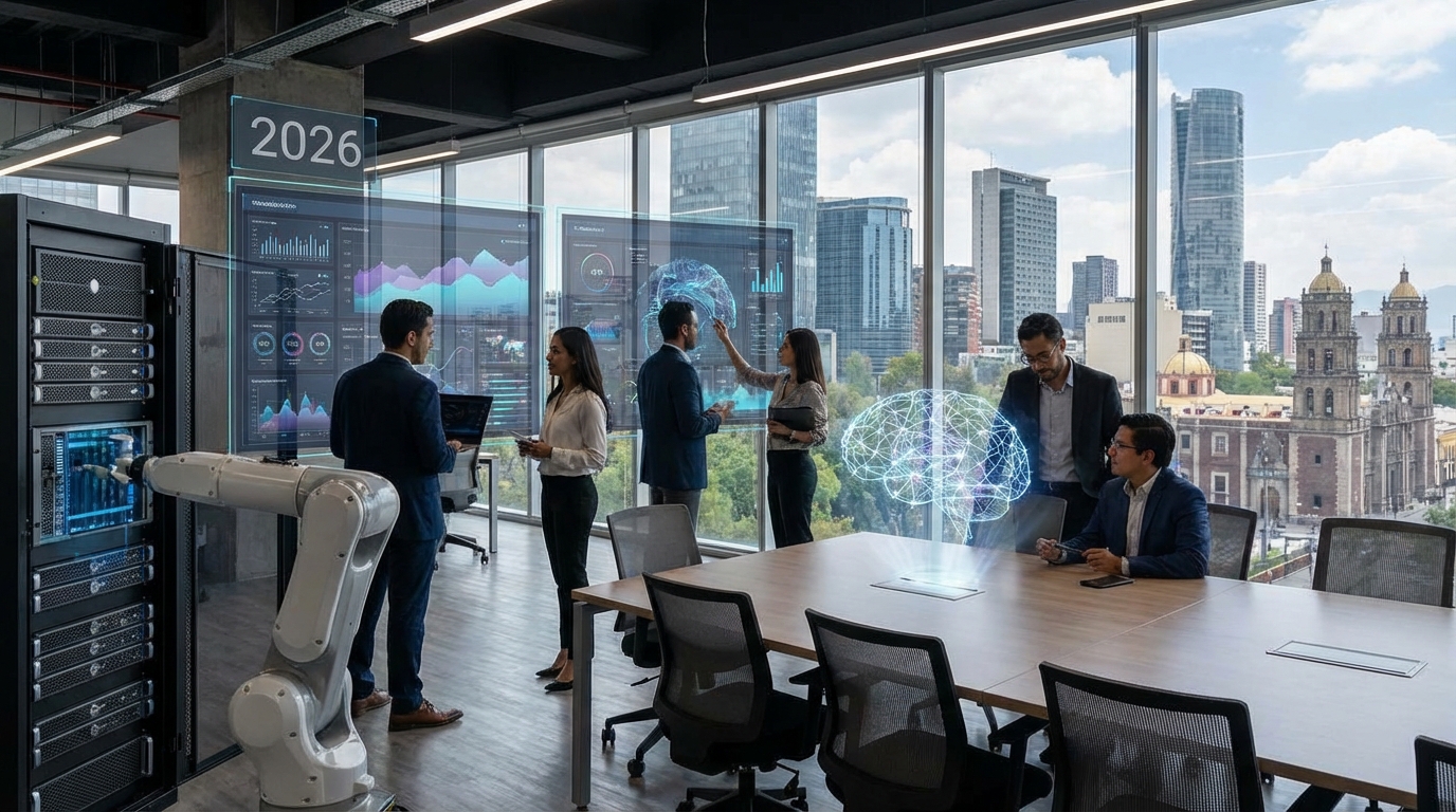 Inversión en IA redefine competitividad de empresas mexicanas hacia 2026