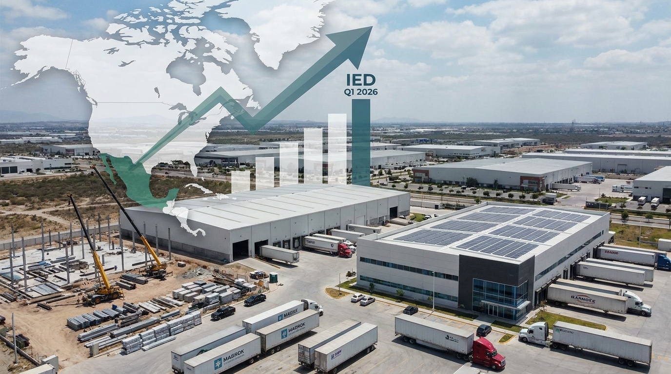 El nearshoring eleva la IED en México a un máximo histórico en el primer trimestre de 2026