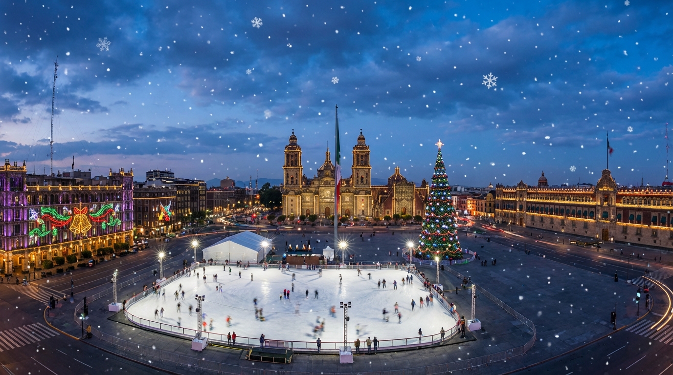 Zócalo de CDMX revela programa completo de Navidad para diciembre 2025 y enero 2026