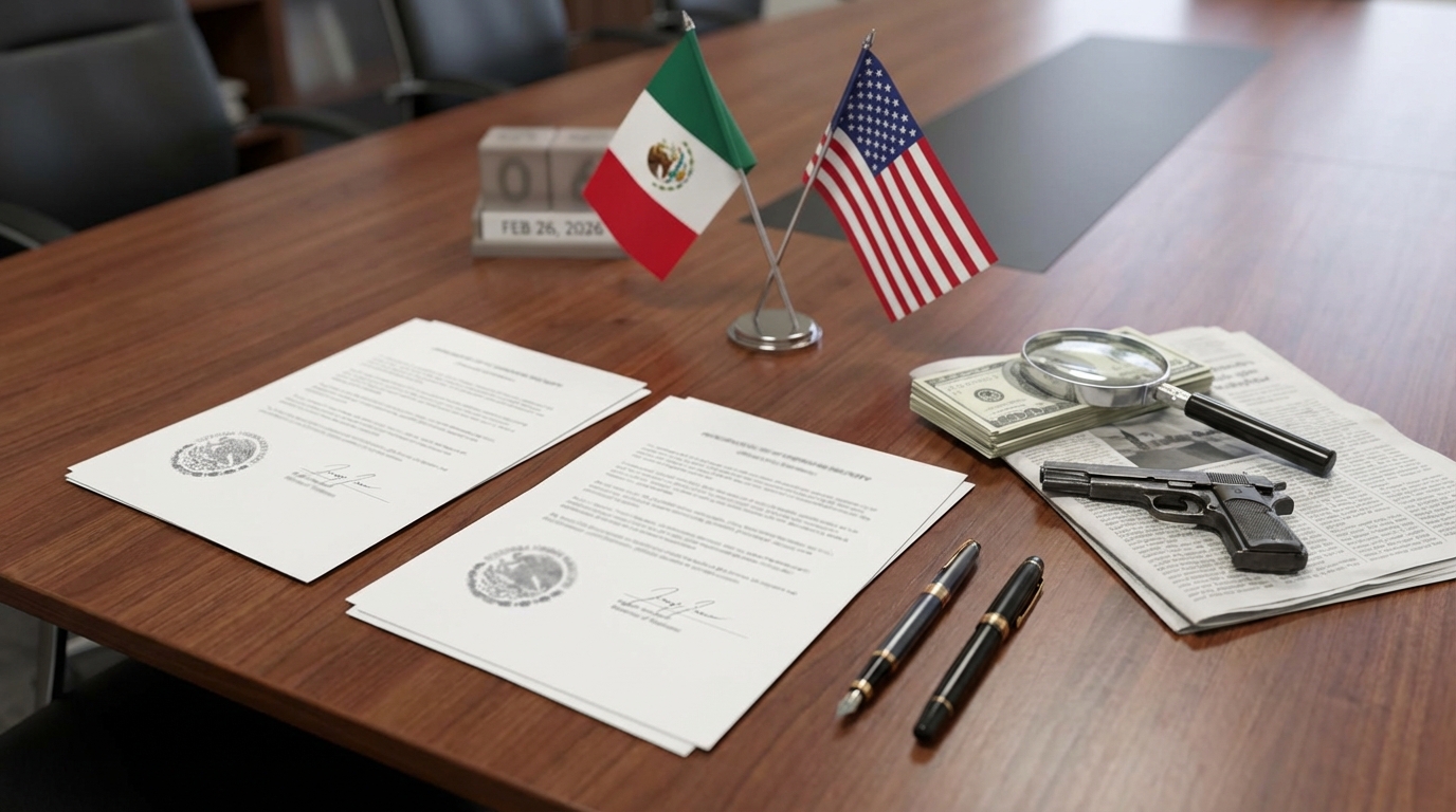 México y EU firman acuerdo para combatir lavado de dinero y tráfico de armas