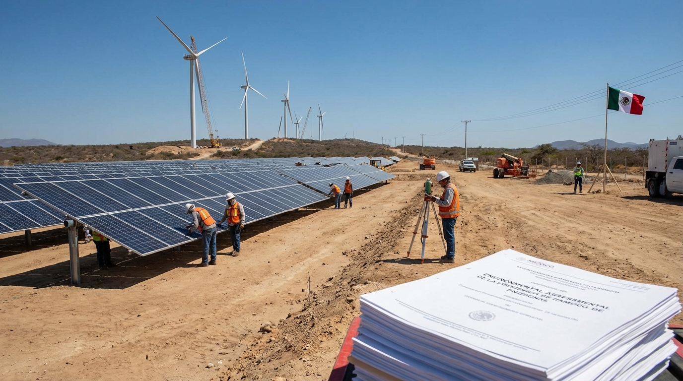 México acelera transición energética con más de 2,300 MW renovables en evaluación ambiental