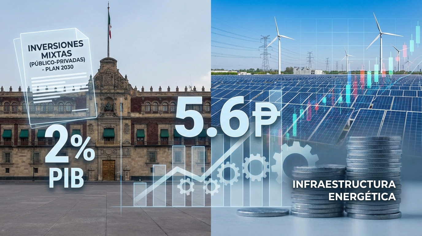 Hacienda proyecta inversiones mixtas por 5.6 billones de pesos hasta 2030