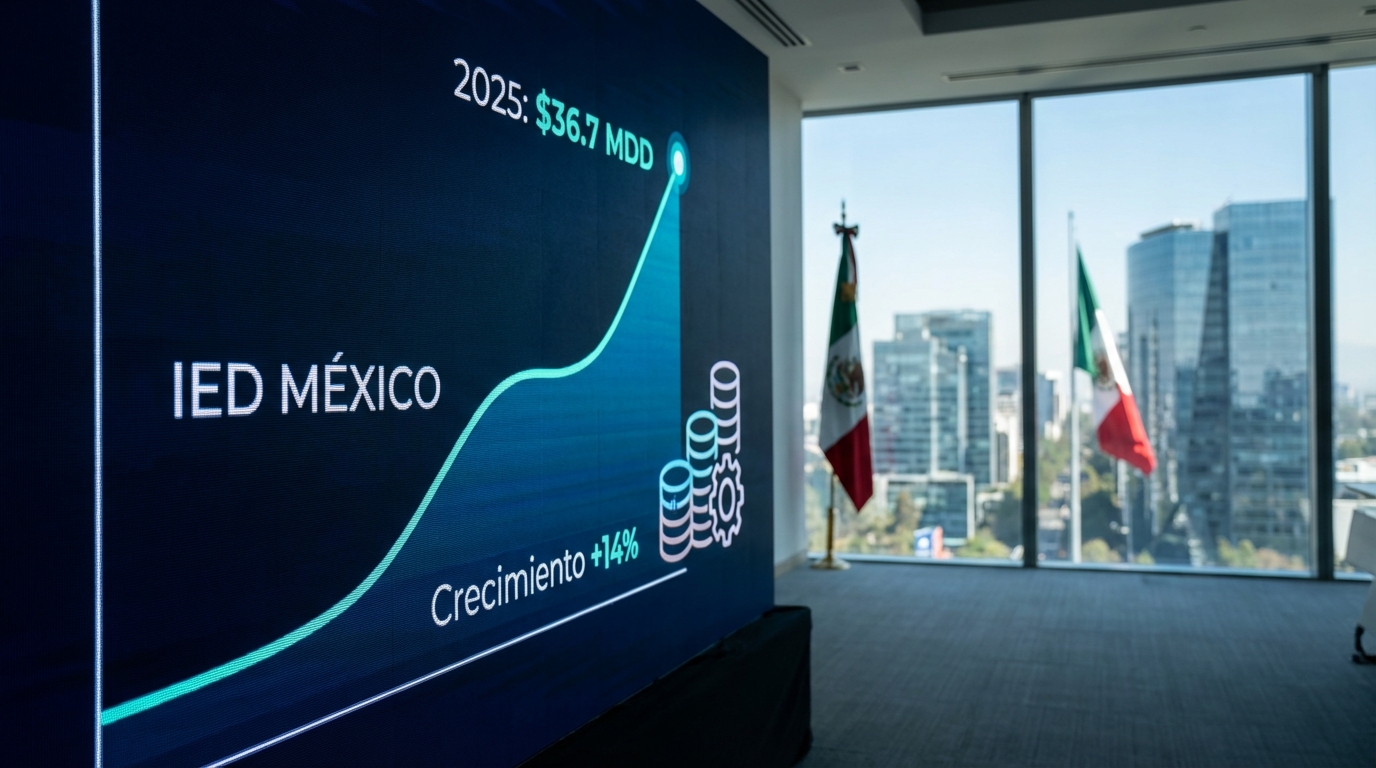 México rompe récord histórico de inversión extranjera directa en 2025