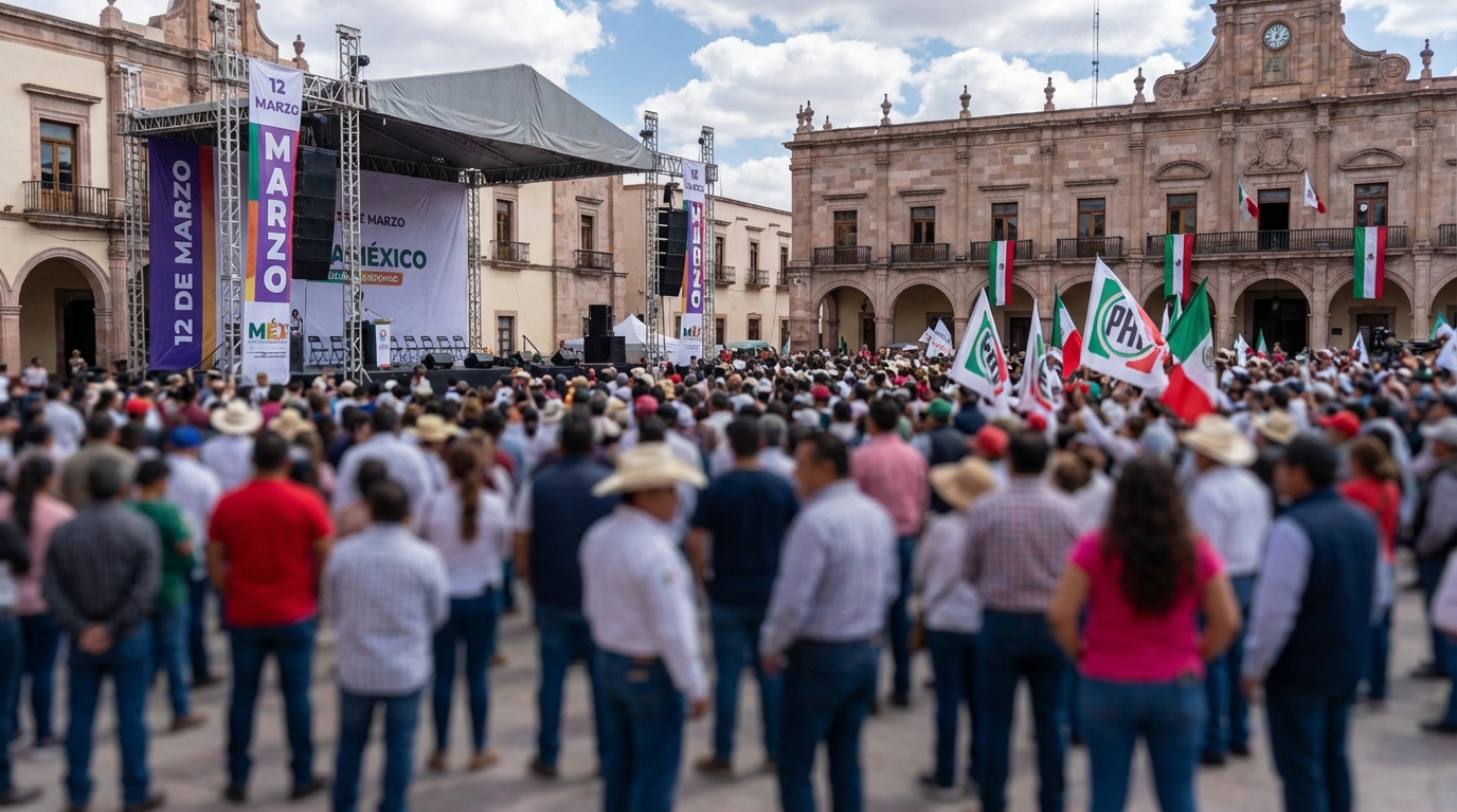 México consolida campaña presidencial y estabilidad económica el 12 de marzo