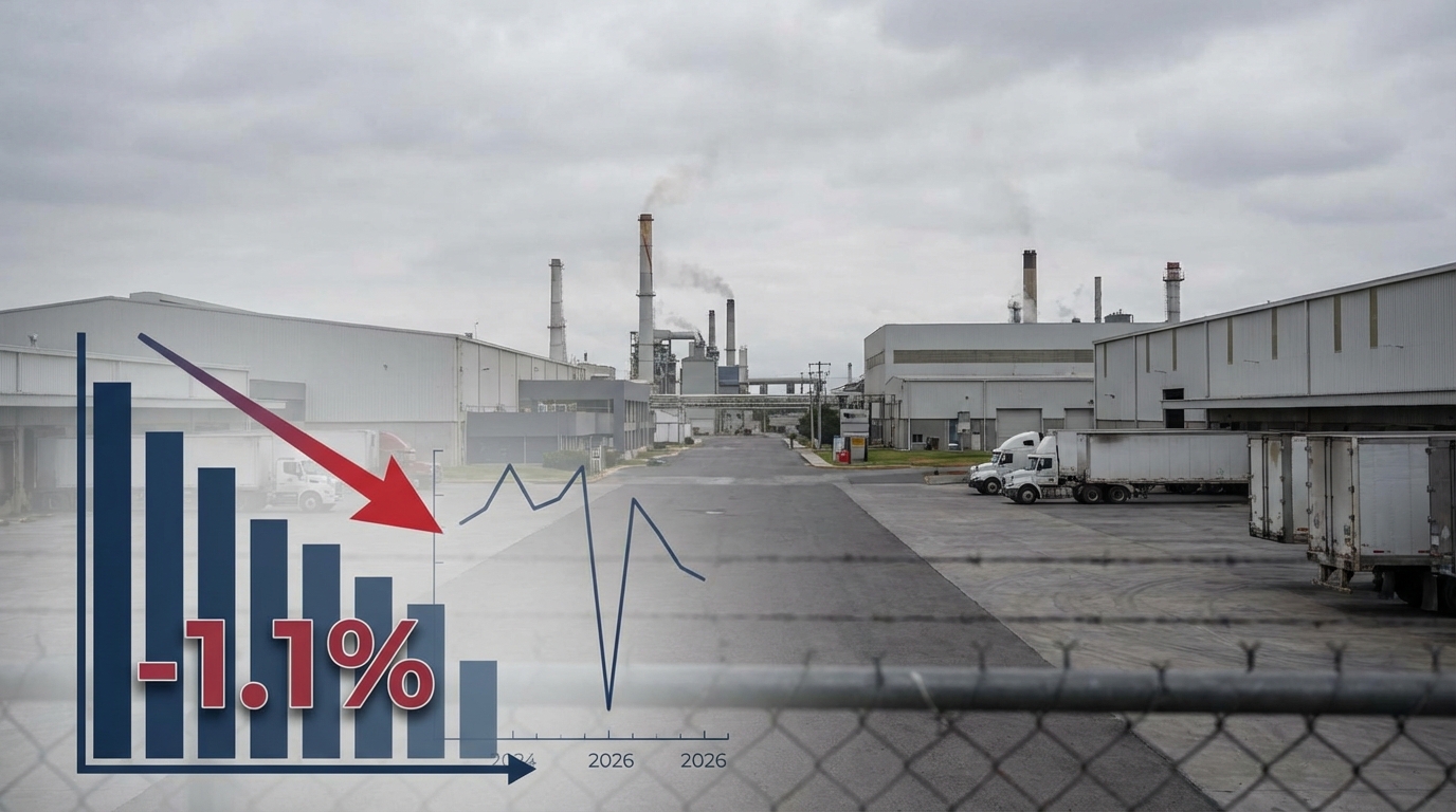 Producción industrial mexicana inicia 2026 con caída del 1.1%