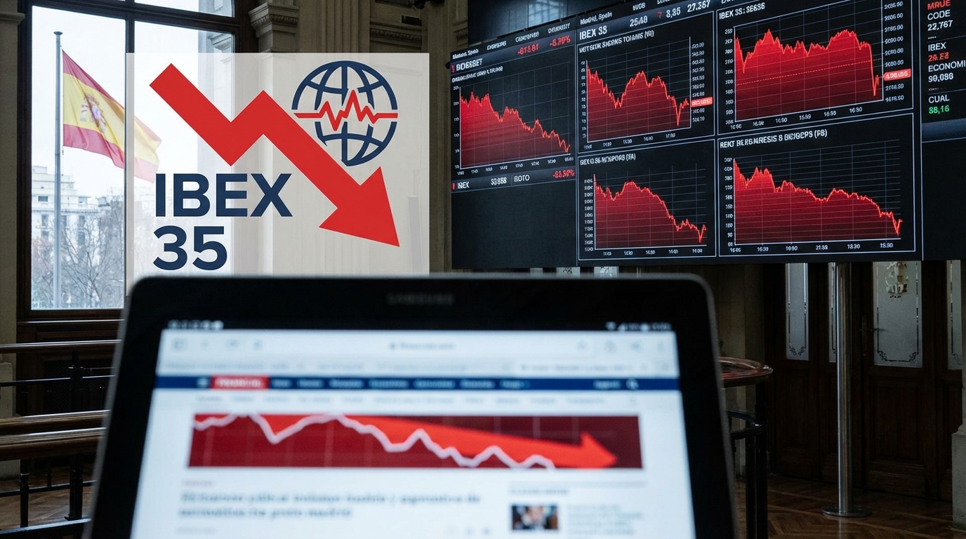 Bolsa española abre en caídas el 13 de abril de 2026 por tensiones geopolíticas